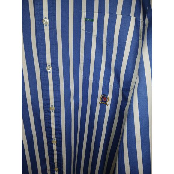 VTG Tommy Hilfiger Long Sleeve Button Down Collar Y2K Shirt X-Large - Picture 4 of 5